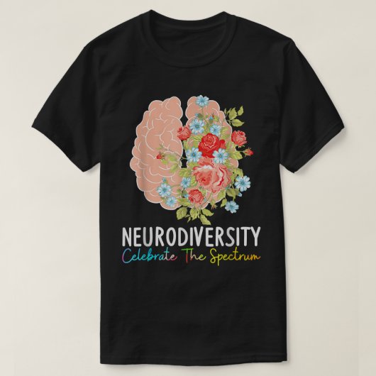 Neurovielfalt feiert das Spektrum ADHD-Gehirn A T-Shirt (Design vorne)