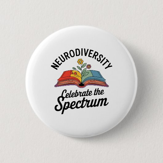 Neurovielfalt feiert die Autismus des Spektrums-Bu Button (Vorderseite)
