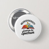 Neurovielfalt feiert die Autismus des Spektrums-Bu Button (Vorne & Hinten)