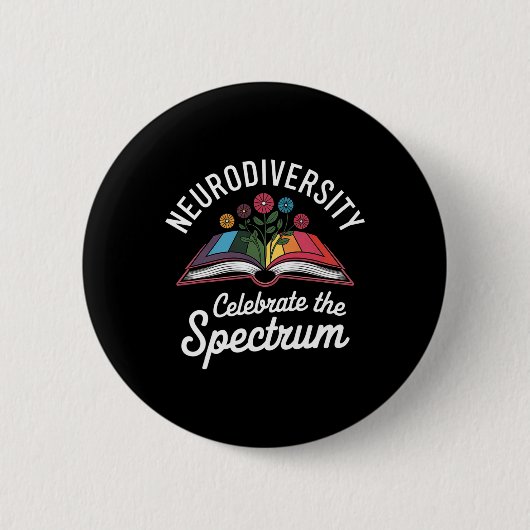 Neurovielfalt feiert die Autismus des Spektrums-Bu Button (Vorderseite)