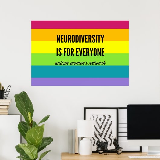 Neurovielfalt ist für Jedermann Poster (Regenbogen (Heimbüro)