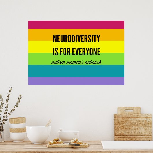 Neurovielfalt ist für Jedermann Poster (Regenbogen (Küche)