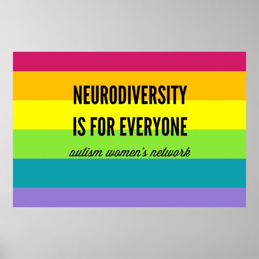 Neurovielfalt ist für Jedermann Poster (Regenbogen (Vorne)
