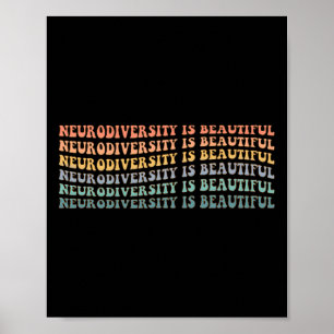 Neurovielfalt ist schön - Bewusstsein für Autismus Poster