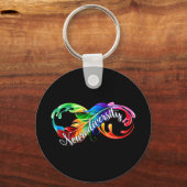 Neurovielfalt ist schöner Regenbogen ist ein große Schlüsselanhänger (Vorderseite)