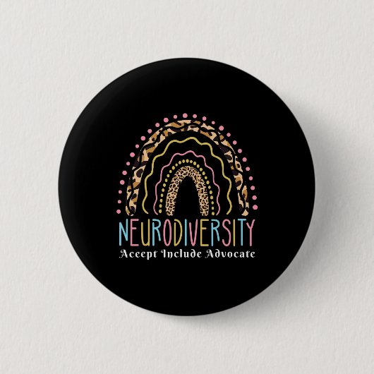 Neurovielfalt Regenbogen Annahme Advocate Liebe Au Button (Vorderseite)