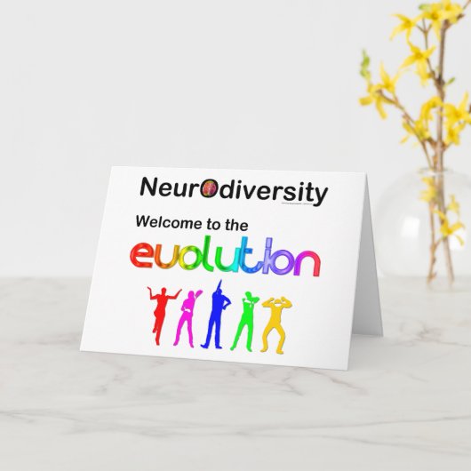 Neurovielfalt Willkommen bei der Evolution Postkar Karte (Gelbe Blume)
