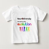 Neurovielfalt Willkommen in der Evolution Baby T-shirt (Vorderseite)