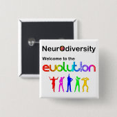 Neurovielfalt Willkommen in der Evolution Button (Vorne & Hinten)