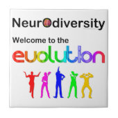 Neurovielfalt Willkommen in der Evolution Fliese (Vorderseite)