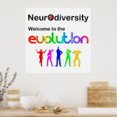 Neurovielfalt Willkommen in der Evolution Poster (Küche)