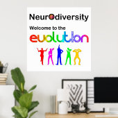 Neurovielfalt Willkommen in der Evolution Poster (Heimbüro)