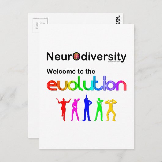 Neurovielfalt Willkommen in der Evolution Postkarte (Vorne/Hinten)