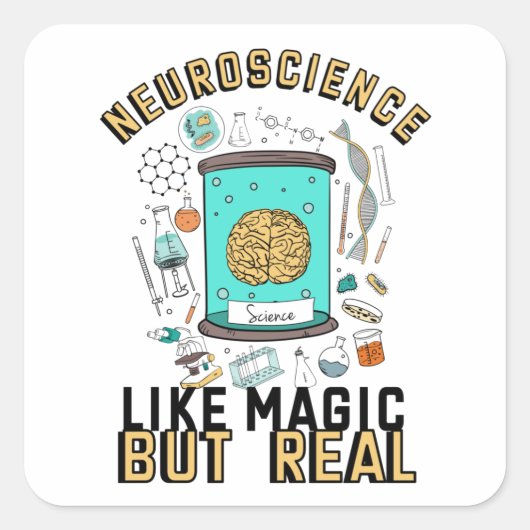 Neurowissenschaft Quadratischer Aufkleber (Vorderseite)