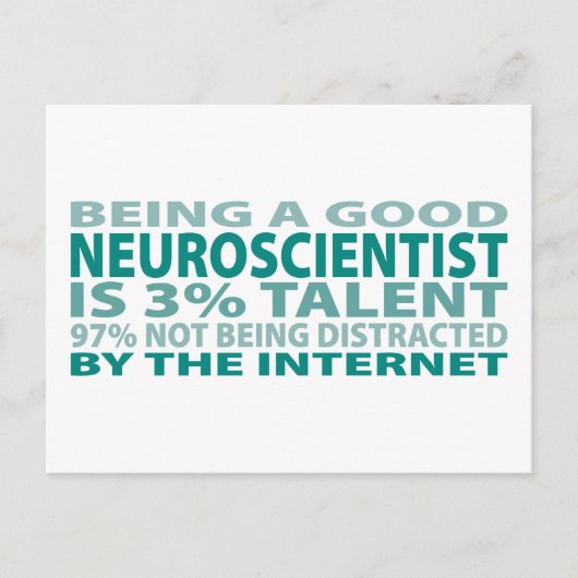 Neurowissenschaftler 3% Talent Postkarte (Vorderseite)