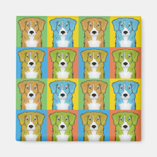 Neuschottland-Enten-läutende Retriever-Cartoon Magnet