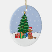 Neuschottland-Enten-läutende Retriever-Verzierung Keramikornament (Rechts)