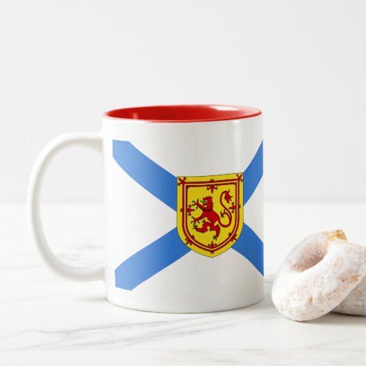 Neuschottland-Kaffeeteeschalen-Tasse Zweifarbige Tasse (Mit Donut)