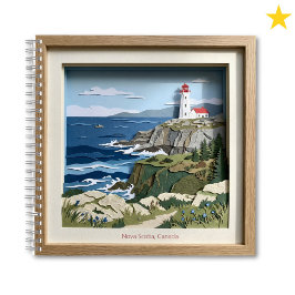 Neuschottland Kanada Papier Collage Diorama Notizblock