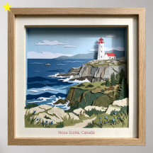 Neuschottland Kanada Papier Collage Diorama