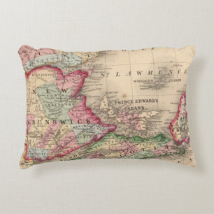 Neuschottland, New-Brunswick, Karte durch Mitchell Dekokissen