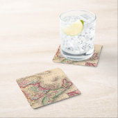 Neuschottland, New-Brunswick, Karte durch Mitchell Rechteckiger Pappuntersetzer (Vor Ort)