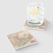 Neuschottland, New-Brunswick, Karte durch Mitchell Steinuntersetzer (Seitenansicht)