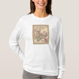 Neuschottland, New-Brunswick, Karte durch Mitchell T-Shirt