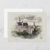 Neuschwanstein Briefkaart Postkarte (Vorne/Hinten)