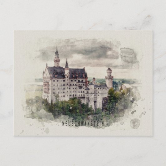 Neuschwanstein Briefkaart Postkarte (Vorderseite)