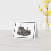 Neuschwanstein Burg Schwarz-Weiß-Geschichte Karte (Gelbe Blume)