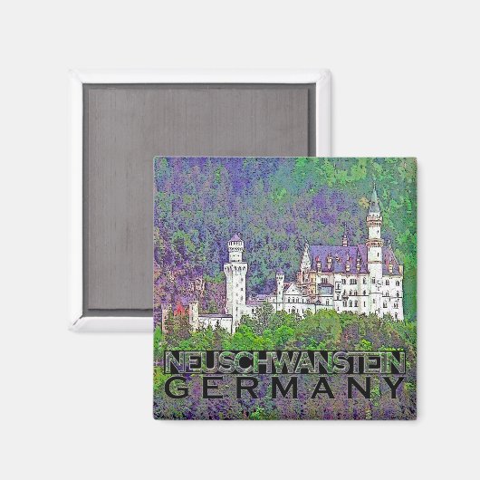 Neuschwanstein Magnet (Vorderseite/Rückseite)