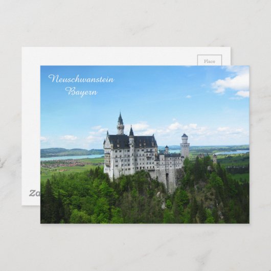 Neuschwanstein-Panorama Postkarte (Vorne/Hinten)