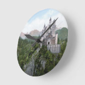 Neuschwanstein-Schloss 5 Runde Wanduhr (Winkel)