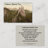 Neuschwanstein-Schloss, Bayern, Deutschland Visitenkarte (Vorne/Hinten)