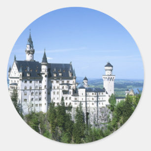 Neuschwanstein-Schloss-Bayern Runder Aufkleber