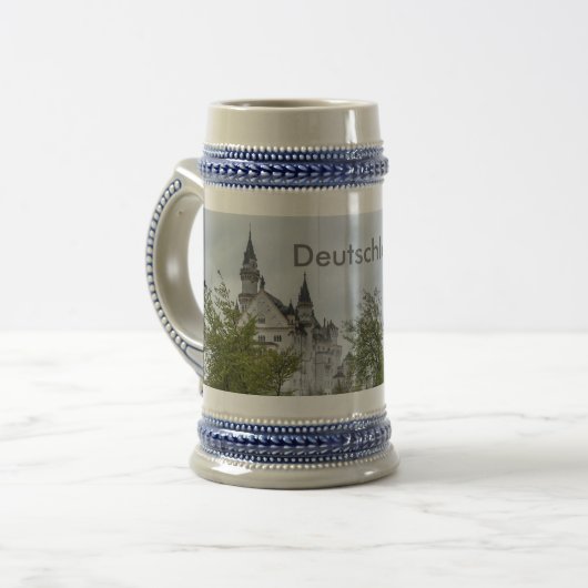 Neuschwanstein-Schloss-deutsches Bier Stein Bierglas (Vorderseite Links)