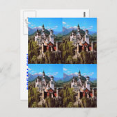 neuschwanstein Schloss - Deutschland DREAM BIG! Postkarte (Vorne/Hinten)