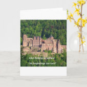 Neuschwanstein Schloss Frankfurt & Deutsches Zitat Karte (Gelbe Blume)