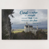 neuschwanstein Schloss, Psalm 46 1-2 20" x 30" Puzzle (Horizontal)