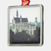 Neuschwanstein-Schloss Silbernes Ornament (Links)