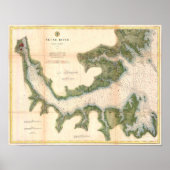 Neuse River North Carolina Antike Karte Poster (Vorne)