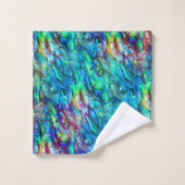 Neuseeland Abalone Paua Muschel Muster 1 Badhandtuch Set (Waschlappen)