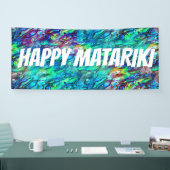 Neuseeland Abalone Paua Muschel Muster 1 Banner (Messe)