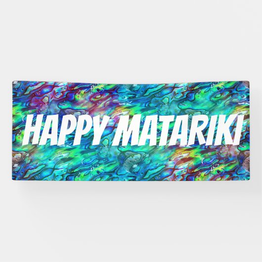 Neuseeland Abalone Paua Muschel Muster 1 Banner (Horizontal)