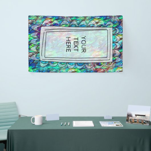 Neuseeland Abalone Paua Muschel Muster 1 Banner (Messeveranstaltung)