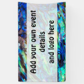Neuseeland Abalone Paua Muschel Muster 1 Banner (Vertikal)