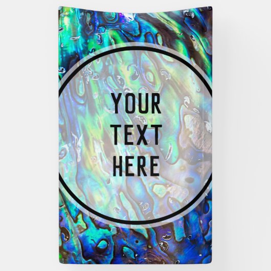 Neuseeland Abalone Paua Muschel Muster 1 Banner (Vertikal)