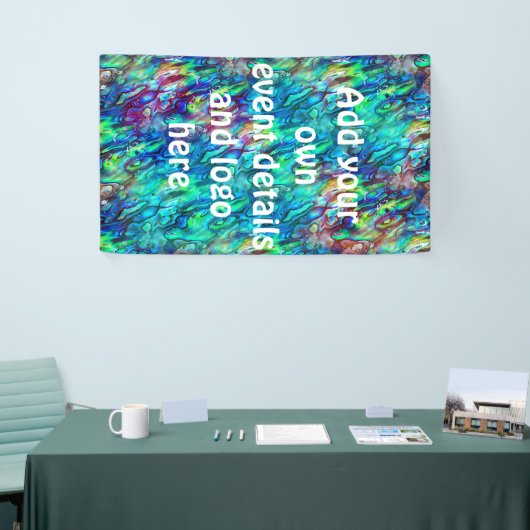 Neuseeland Abalone Paua Muschel Muster 1 Banner (Messeveranstaltung)