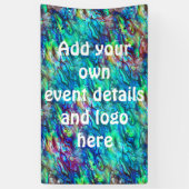 Neuseeland Abalone Paua Muschel Muster 1 Banner (Vertikal)